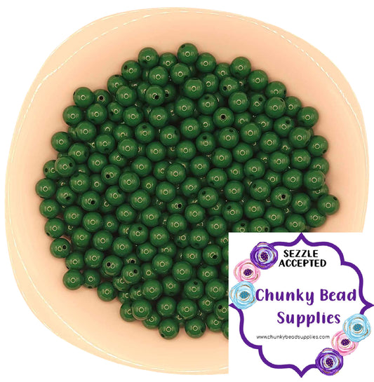 Perles acryliques solides « Vert minuit » de 12 mm, fournitures de perles CBS Chunky, perles Gumball, perles Bubblegum chunky