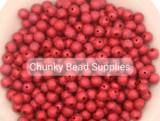12mm “Red” Stardust Acrylic Beads