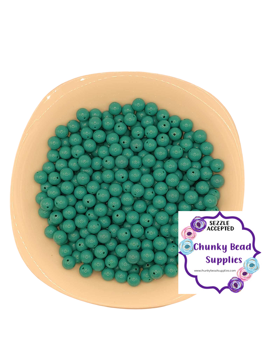 Perles acryliques solides « Sarcelle » de 12 mm, fournitures de perles chunky CBS, perles gumball, perles bubblegum chunky