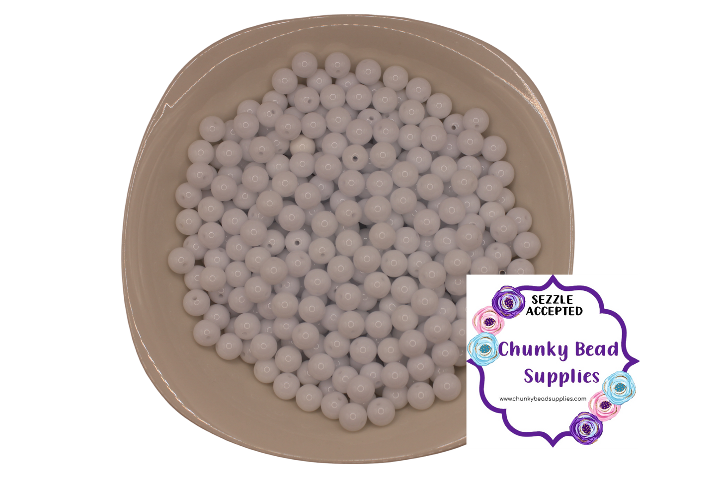 Perles acryliques solides « Super White » de 12 mm, fournitures de perles CBS Chunky, perles Gumball, perles Bubblegum chunky