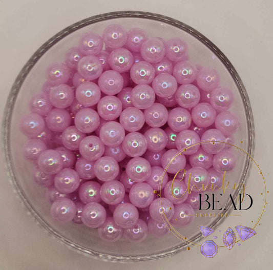 12mm “Lilac” Acrylic AB Jelly Solid Beads