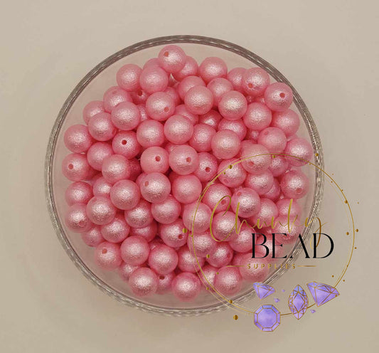 12mm “Pink” Acrylic Wrinkle Beads