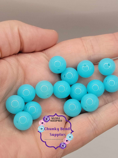Perles acryliques gelées « bleues » de 12 mm
