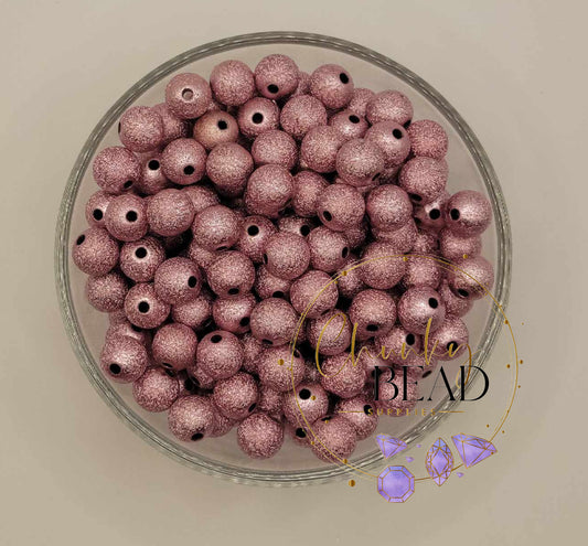 12mm “Pink” Stardust Acrylic Beads