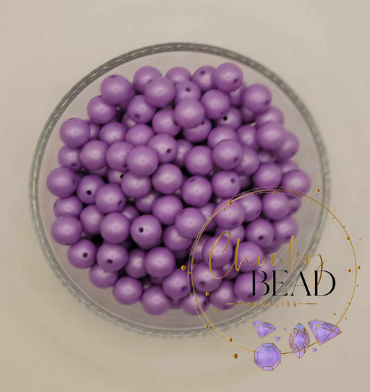 12mm “Purple” Acrylic Matte Pearl Beads