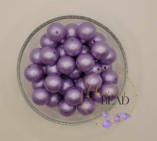 20mm “Lavender” Wrinkle Acrylic Beads