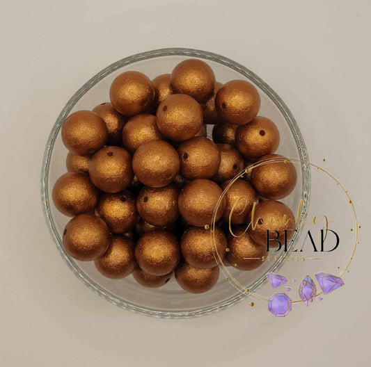20mm “Brown” Wrinkle Acrylic Beads