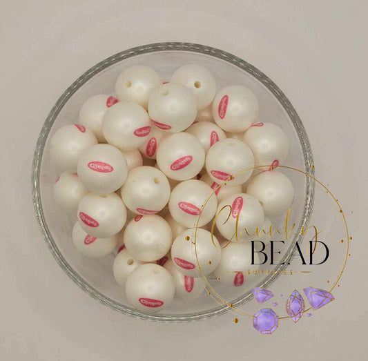 Perles imprimées désemparées de 20 mm