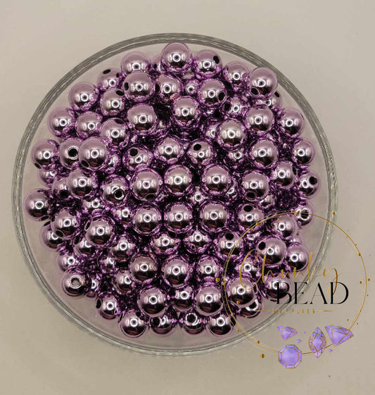 12mm “Purple” UV Pearl Acrylic Beads