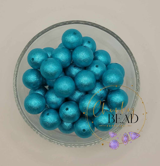 20mm “Blue” Wrinkle Acrylic Beads