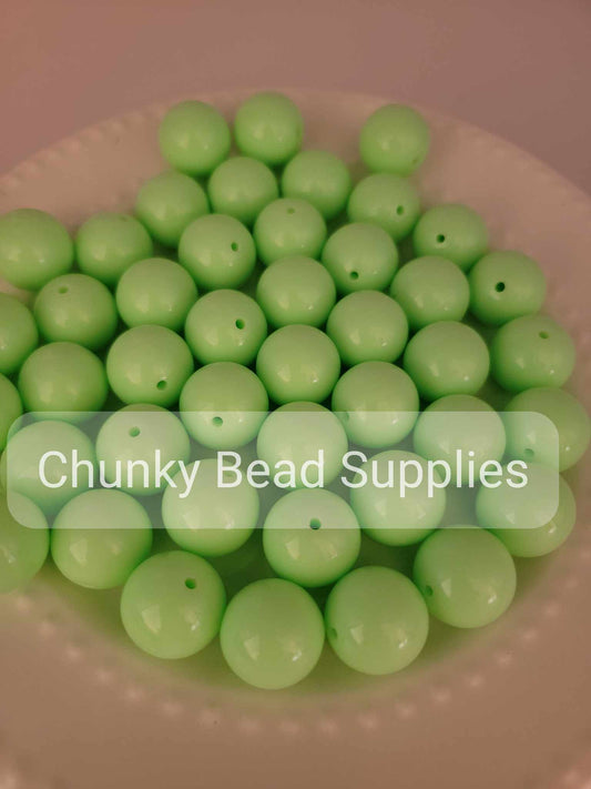 Nouvelle nuance de perles solides vert d'eau