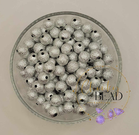 12mm “Silver” Stardust Acrylic Beads