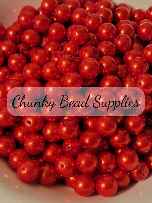 12mm Red Pearls