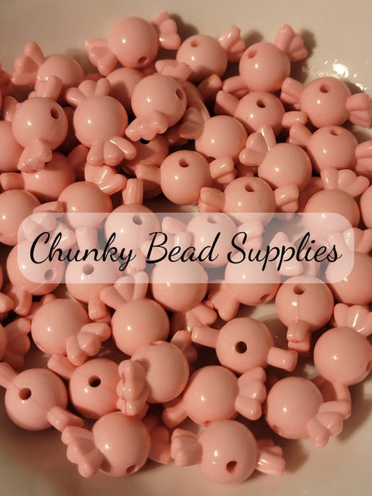 20mm Pink Candy Acrylic Beads