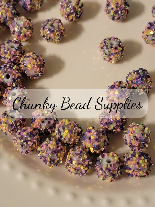 Diamantes de imitación con purpurina y lentejuelas para cupcakes de 12 mm