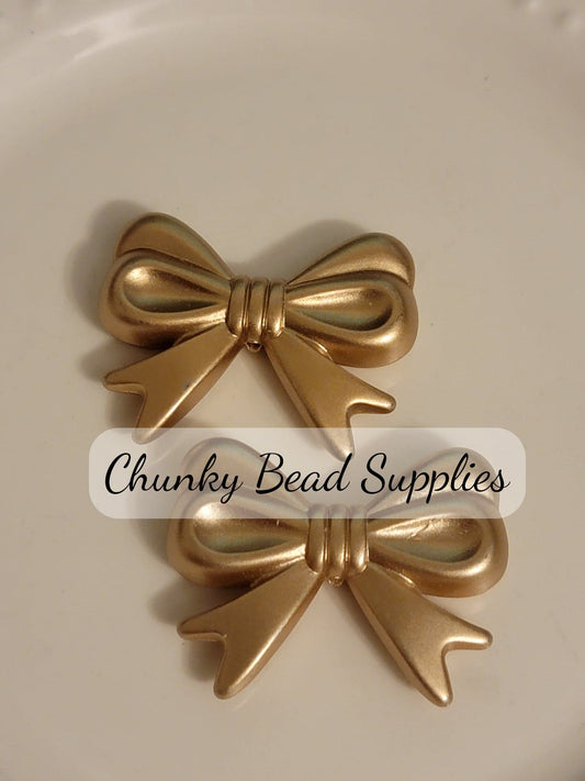 46mm Gold Pearl Bow Beads