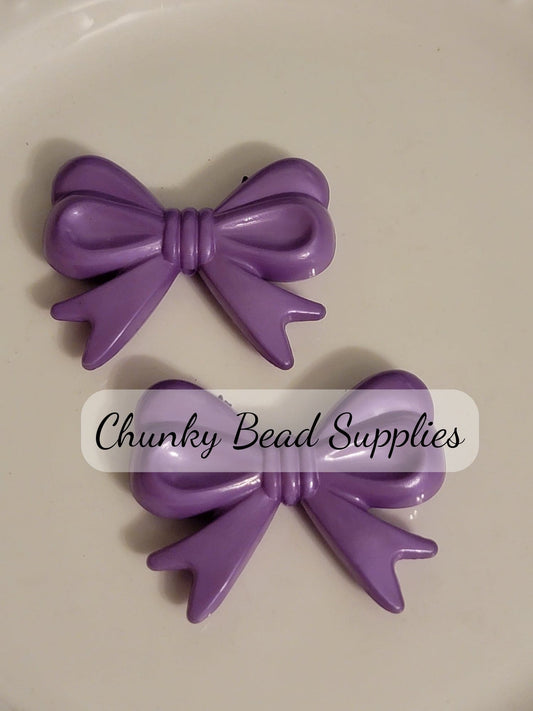 46mm Purple Bow Beads