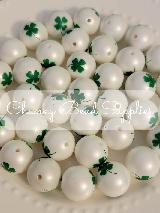20mm Clover Double Print Beads