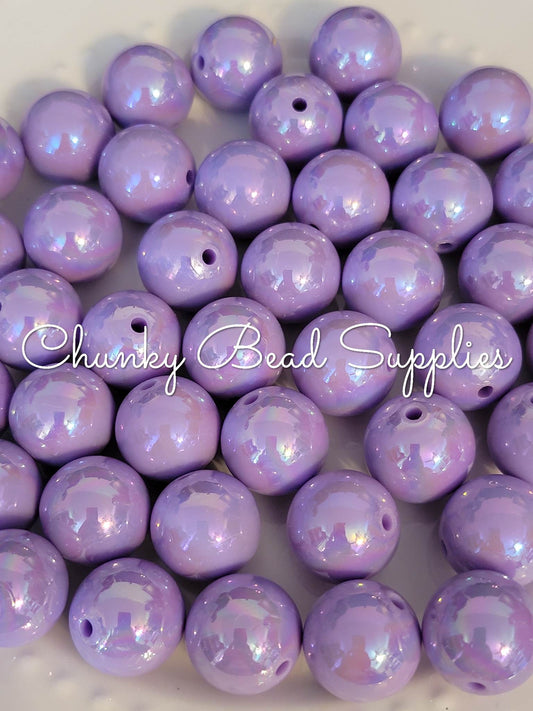 20mm "Lavender" AB Shiny Acrylic Beads