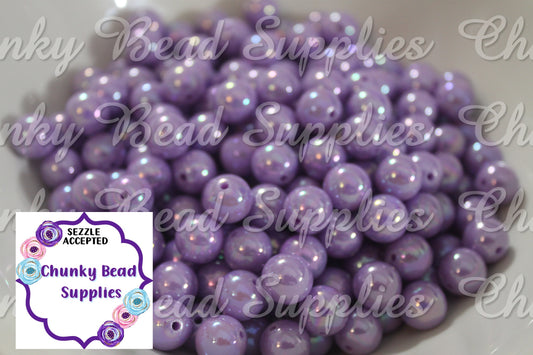 12mm Lavender AB Shiny Beads