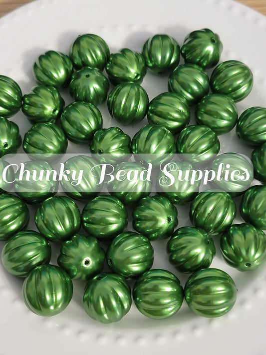 20mm “Green” Pearl Melon Acrylic Beads