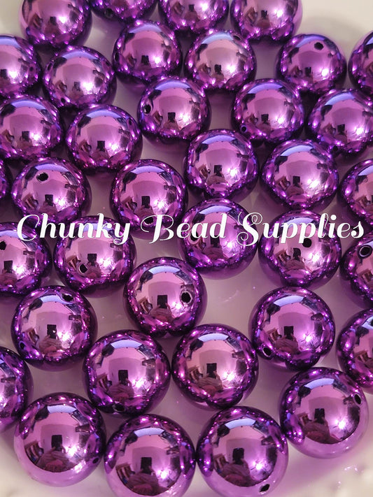 20mm Purple UV Pearl Beads
