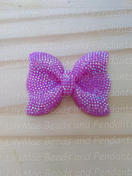 Purple Bow Beads 28mm*21mm