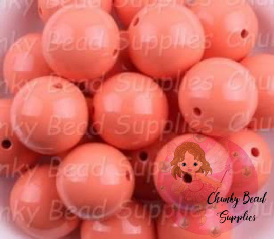 20mm S30 Deep Pink Coral Solid Beads