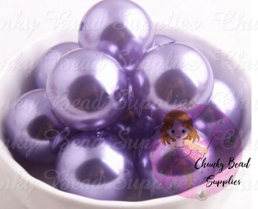 20mm Purple Pearl Beads