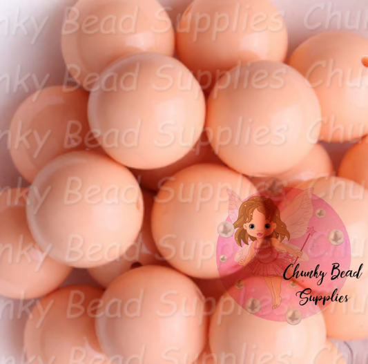20mm S28 Peach Solid Beads